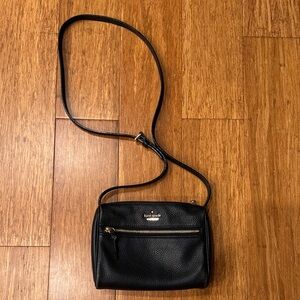 Kate Spade Jackson Street Mini Black Leather Shoulder Bag